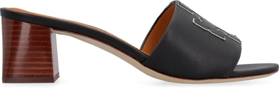 Shop Tory Burch Ines Logo Patched Sandals In Black