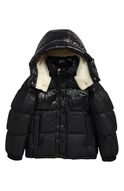 Shop Moncler Kids' Demir Down Hooded Puffer Jacket In 999 Black