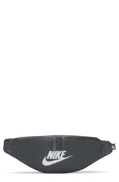 Shop Nike Heritage Belt Bag In Iron Grey/ Iron Grey/ Black