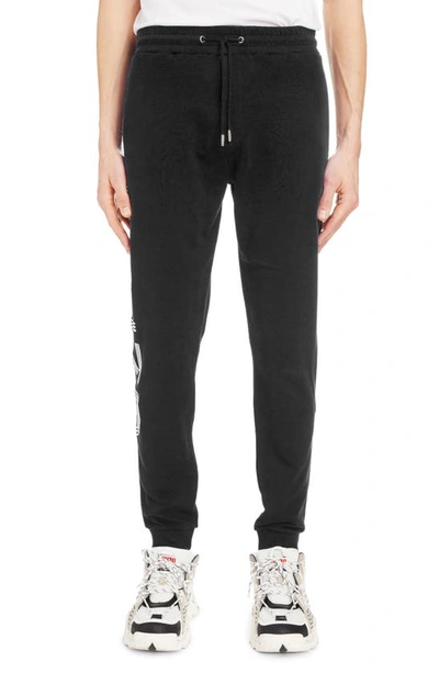 Shop Kenzo Logo Graphic Cotton Sweatpants In Black