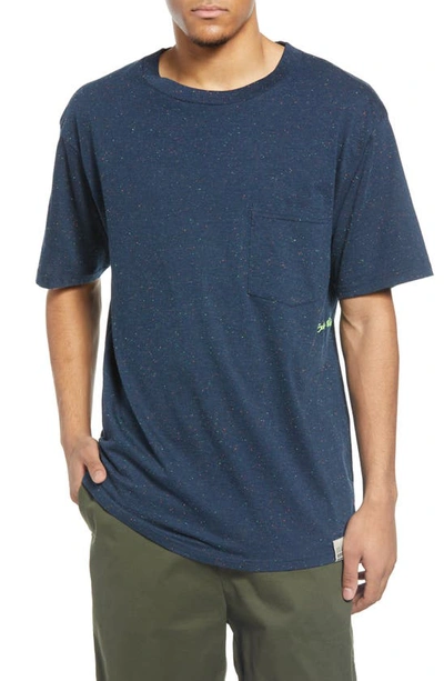 Shop Scotch & Soda Oversize Neppy Pocket T-shirt In Blue