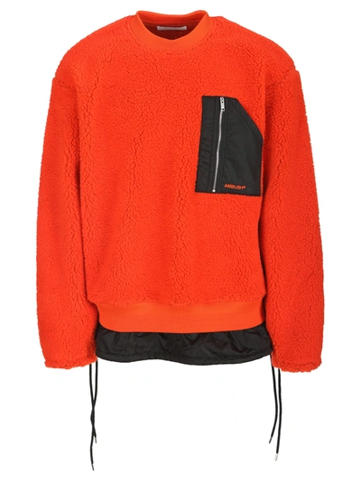 Shop Ambush New Fleece Sweater In Orange