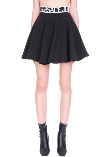 Shop Versace Jeans Couture Skirt In Black Polyester