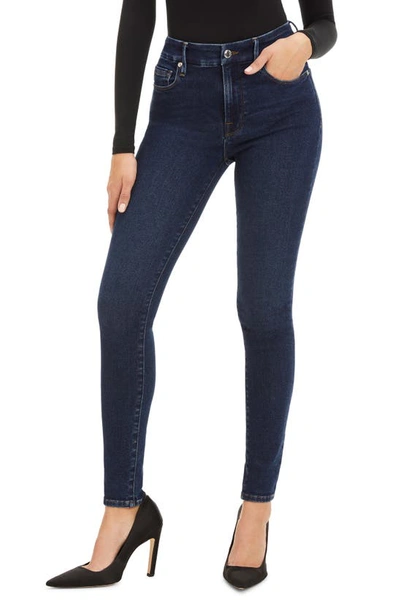 Shop Good American Good Waist Ankle Skinny Jeans In Blue387