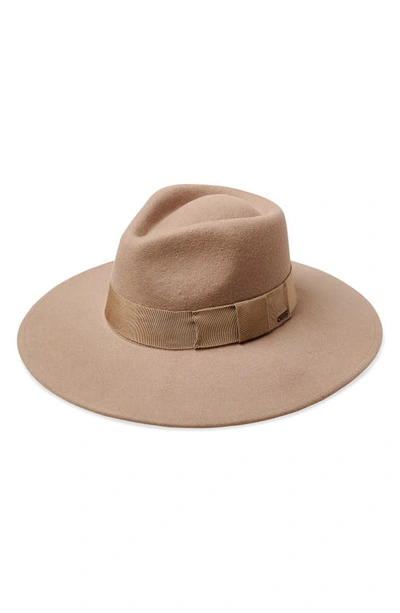 Shop Brixton Joanna Felted Wool Hat In Light Tan
