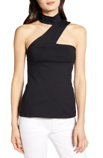 Shop Susana Monaco Cross Strap Sleeveless Top In Black