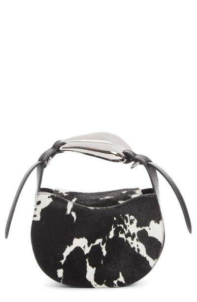 Shop Chloé Kiss Genuine Calf Hair Crossbody Bag In Black