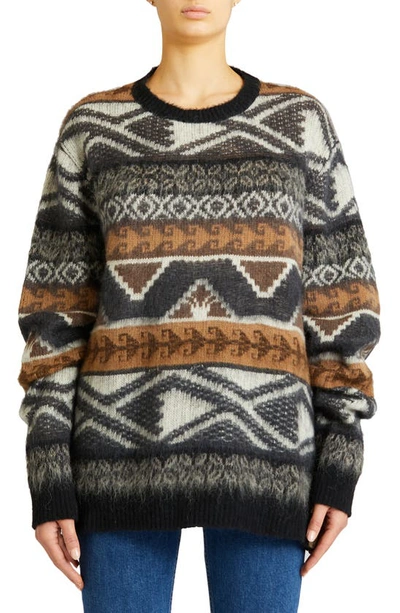 Shop Etro San Francisco Oversize Jacquard Sweater In Multicolor