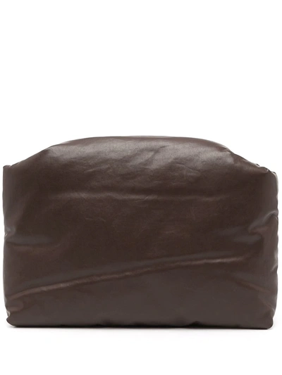 Shop Kassl Editions Oil Clutch Bag In Brown