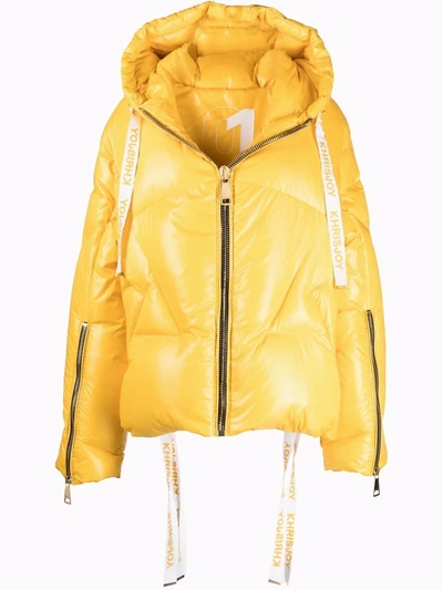 Shop Khrisjoy Iconic Padded Jacket In Yellow