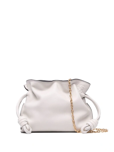 Shop Loewe Flamenco Clutch Bag In White