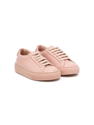 Shop Common Projects Achilles Leather Sneakers In Pink