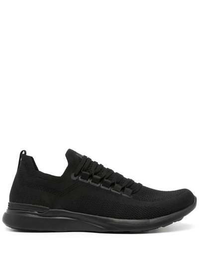 Shop Apl Athletic Propulsion Labs Techloom Breeze Knitted Sneakers In Black