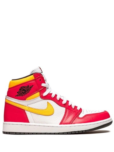 Shop Jordan Air  1 High Og "light Fusion Red" Sneakers