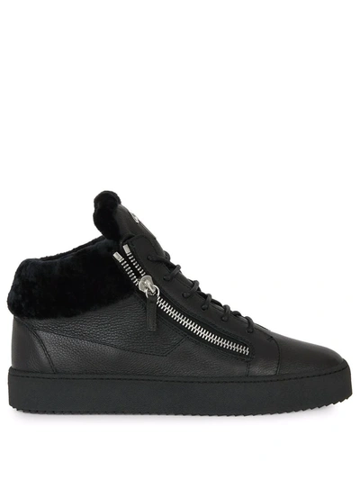 Shop Giuseppe Zanotti Kriss High-top Sneakers In Black