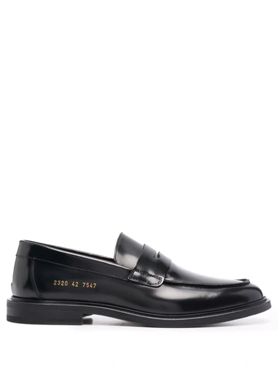 Shop Common Projects Polished Slip-on Loafers In Schwarz