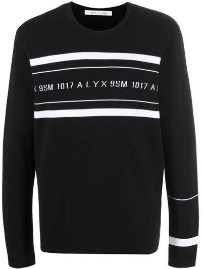 Shop Alyx Logo-print Crew Neck Sweatshirt In Schwarz