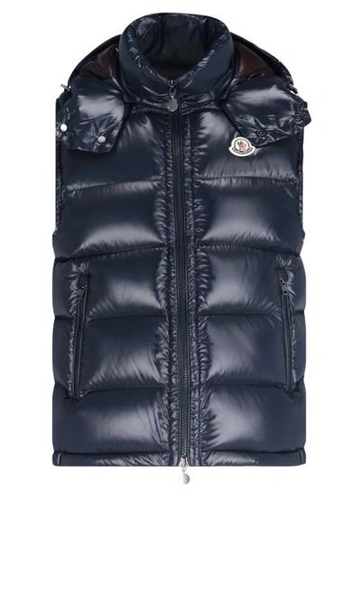 Shop Moncler 'bormes' Padded Vest In Blue