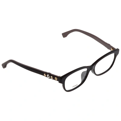 Shop Fendi Demo Rectangular Eyeglasses Fe-ff0281f 807 52 In Black