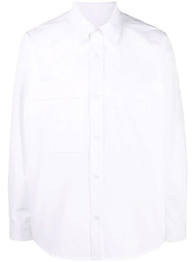 Shop Ami Alexandre Mattiussi Ami De Coeur Patch Shirt In White