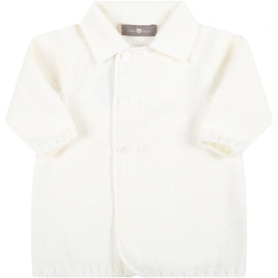 Shop Little Bear Ivory Cardigan For Baby Kids In White
