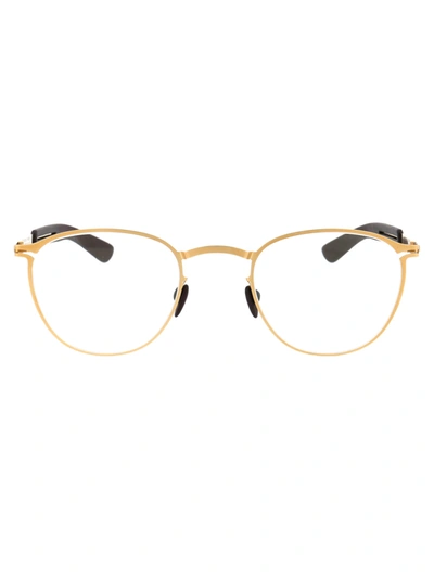 Shop Mykita Clove Glasses In 244 Mh2 Gold/ebony Brownclear