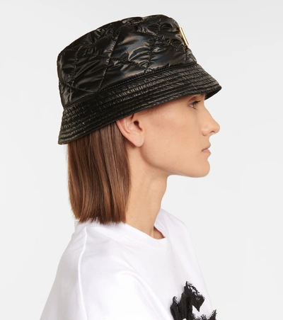 Shop Dolce & Gabbana Quilted Bucket Hat In 黑色