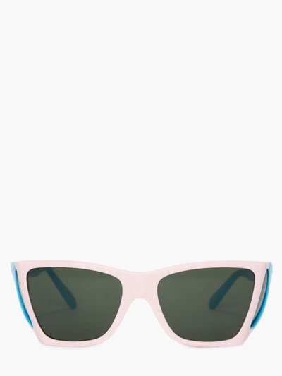 Shop Jw Anderson Wide Frame Sunglasses In Grey