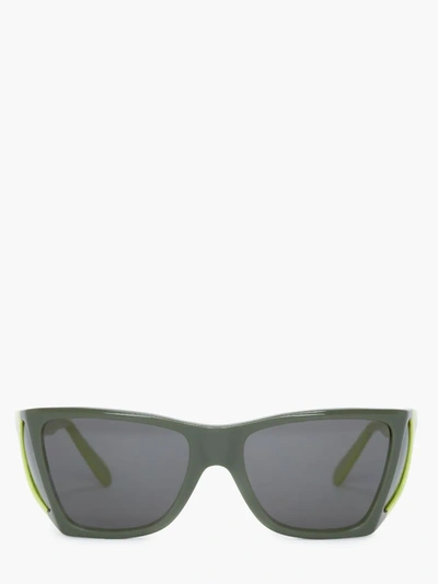 Shop Jw Anderson Wide Frame Sunglasses In Green