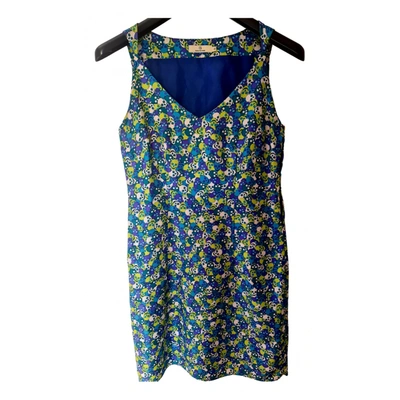 Pre-owned Charlotte Sparre Silk Mini Dress In Blue