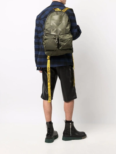 Shop Off-white Rubber Arrow Backpack Green Green In Black
