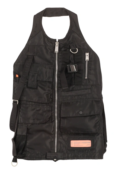 Shop Heron Preston Logo Patch Zipped Vest In Black