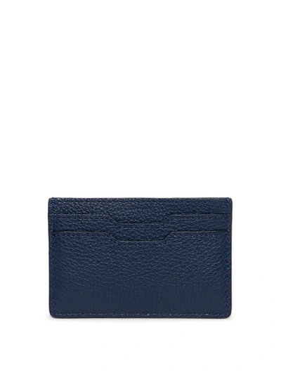 Shop Amiri Iconic Embossed Leather Card Holder Blue