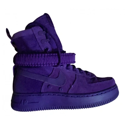 Pre-owned Nike Sf Air Force 1 Velvet Trainers In Purple | ModeSens