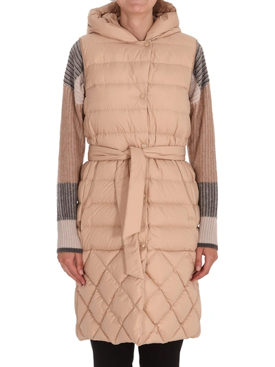Shop Woolrich Quilted Sleeveless Padded Coat In Pink