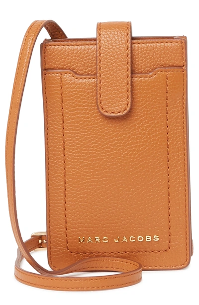 Shop Marc Jacobs Phone Crossbody Bag In Smoked Almond