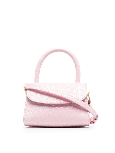 Shop By Far Textured Leather Mini Bag In Pink