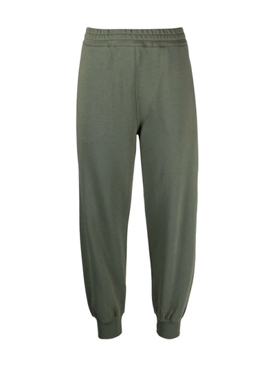 Shop Alexander Mcqueen Tapered Cotton Track Pants In Green