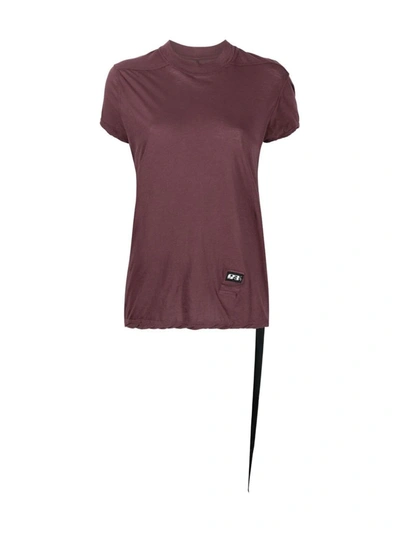 Shop Rick Owens Drkshdw Logo-patch Cotton T-shirt In Purple