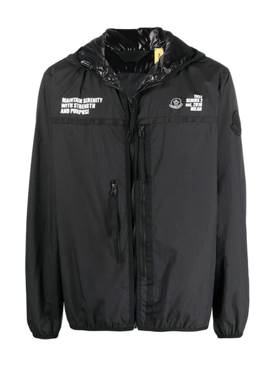 Shop Moncler Genius Orkhon Logo Zipped Jacket In Black