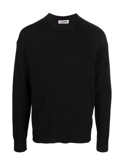 Shop Jil Sander Wool-cashmere Crewneck Jumper In Black