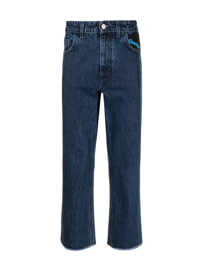 Shop Raf Simons Community Straight-leg Jeans In Blue