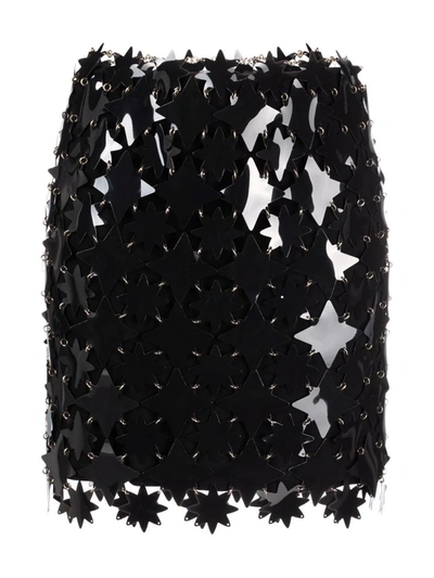 Shop Paco Rabanne Jupe Embellished Mini Skirt In Black