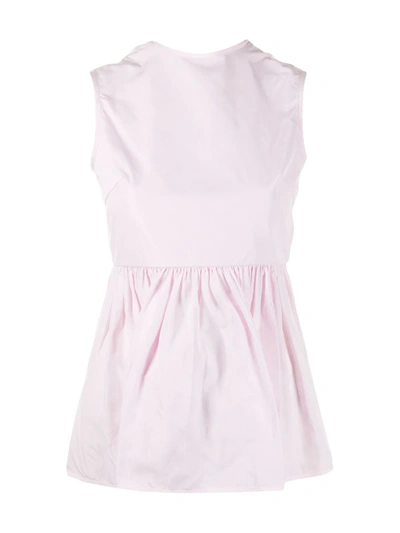 Shop Cecilie Bahnsen Open-back Sleeveless Blouse In Pink