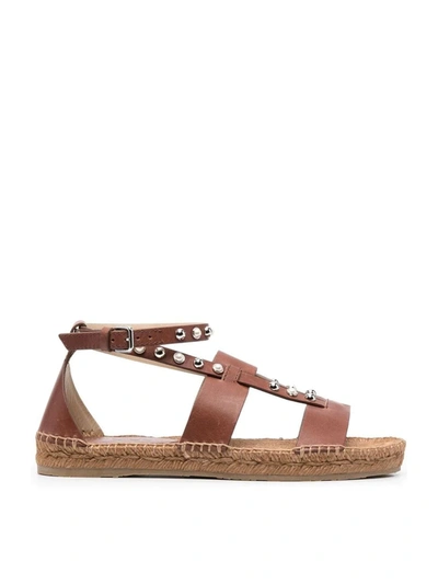 Shop Jimmy Choo Denise Flat Sandals In Brown