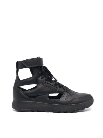Shop Maison Margiela X Reebok Tabi-toe Sneakers In Black
