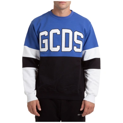 Shop Gcds Men's Sweatshirt Sweat   Ultralogo Hockey In Blue
