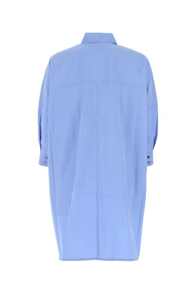 Shop Co Light Blue Tton Blend Oversize Shirt  Lightblue  Donna M