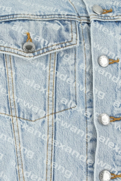 Alexander Wang Logo Printed Cotton Denim Jacket
