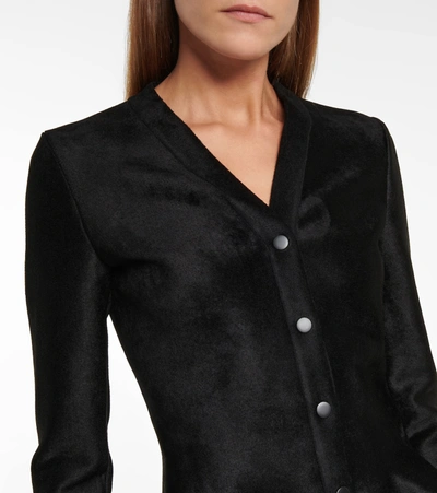 Shop Alaïa Wool-blend Cardigan In Black